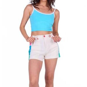 NEW MOKUYOBI sidebar elastic back waistband shorts in icing